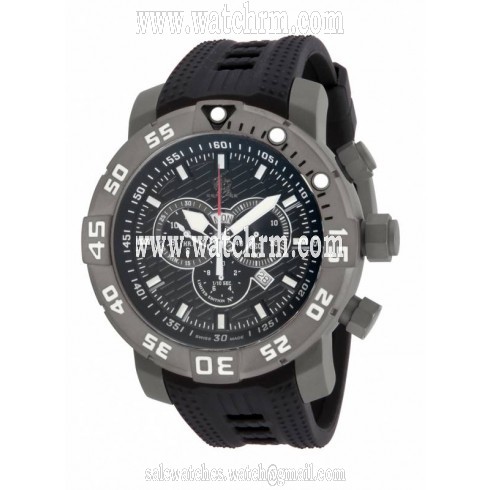 Invicta Sea Base Chronograph Black Dial Black Polyurethane Men's Watch 14280