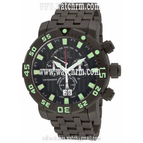 Invicta Sea Base Chronograph Black Dial Black Titanium Men's Watch 14251