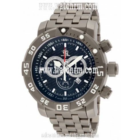Invicta Sea Base Chronograph Black Dial Gunmetal Ion-plated Men's Watch 14281