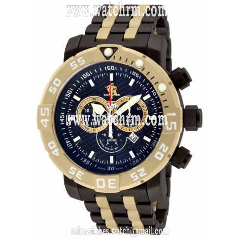 Invicta Sea Base Chronograph Black Dial Two-tone (Black and Gold-plated) Men's Watch 14287