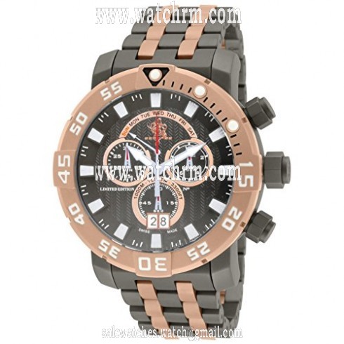 Invicta Sea Base Chronograph Black Dial Two-tone Men's Watch 14261