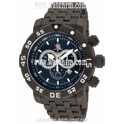 Invicta Sea Base Chronograph Blue Dial Gunmetal Ion-plated Men's Watch 14285
