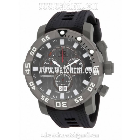 Invicta Sea Base Chronograph Grey Dial Black Polyurethane Men's Watch