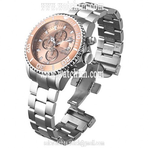 Invicta Sea Base Chronograph Rose Dial Stainless Steel Men's Watch 18003