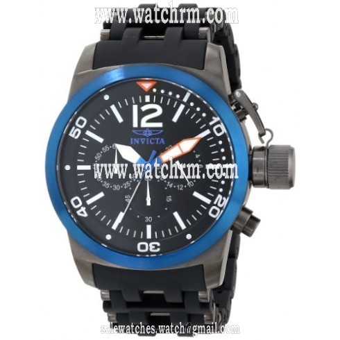 Invicta Sea Spider Black Dial Black Polyurethane Men's Watch 14869