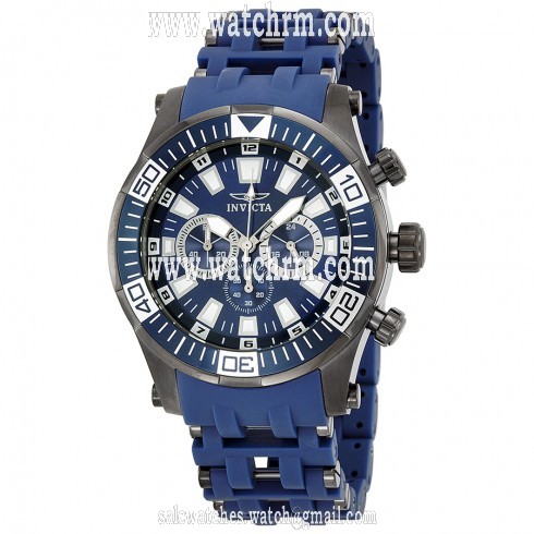 Invicta Sea Spider Chronograph Blue Dial Blue Polyurethane Band Men's Watch 14560