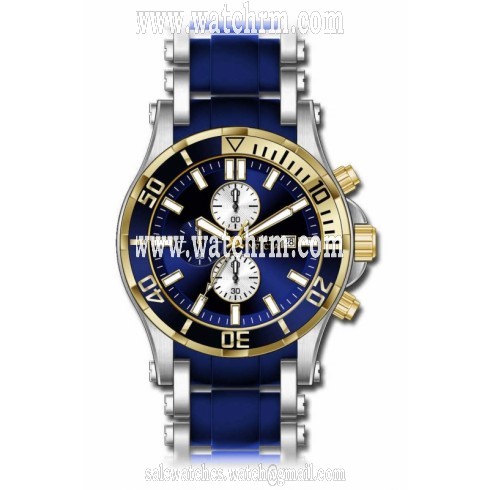 Invicta Sea Spider Chronograph Blue Dial Blue Polyurethane Men's Watch 13667