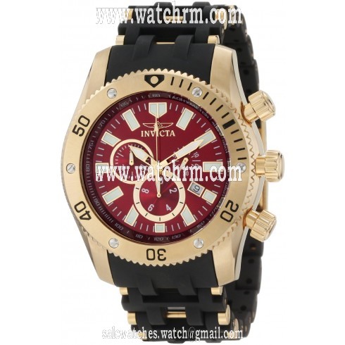 Invicta Sea Spider Chronograph Burgundy Dial Men's Watch 10255