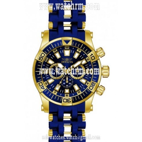 Invicta Sea Spider Chronograph Navy Dial Navy Polyurethane Men's Watch 14558
