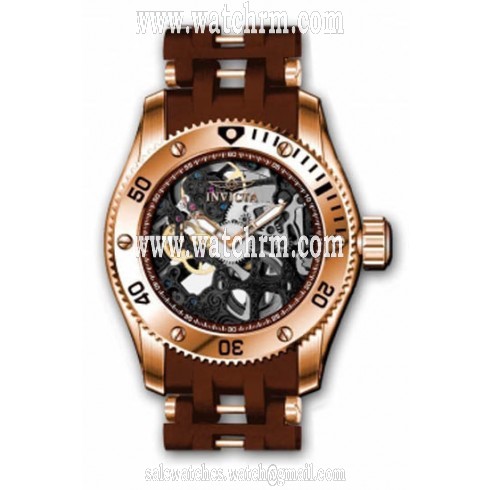 Invicta Sea Spider Grey Skeleton Dial Brown Rubber Men's Watch Men's Watch 10350