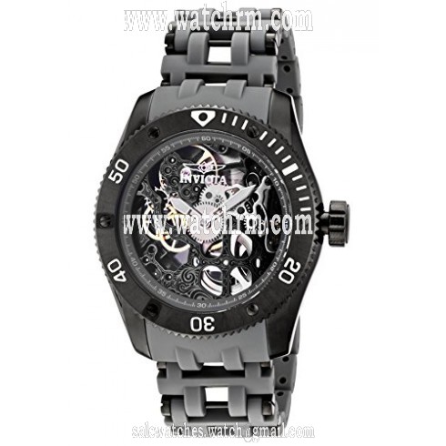Invicta Sea Spider Mechanical Skeleton Dial Grey Polyurethane Men's Watch 1264