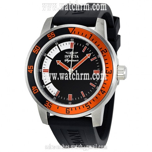 Invicta Signature II Black and Red Dial Black Rubber Strap Men's Watch 7460