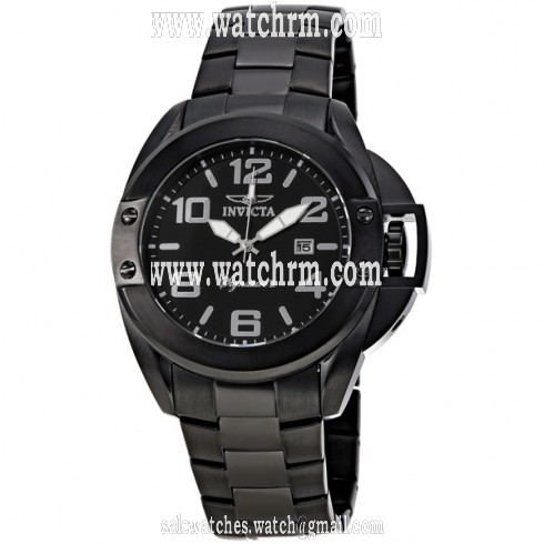 Invicta Signature II Black Dial Black Ion-plated Stainless Steel Men's Watch 7332