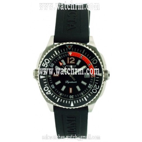 Invicta Signature II Black Dial Stainless Steel Black Rubber Men's Watch 7355