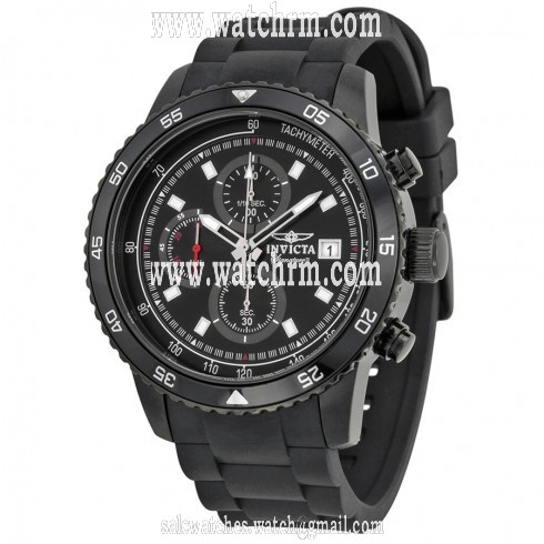 Invicta Signature II Chronograph Black Dial Black Ion-plated Men's Watch 7399