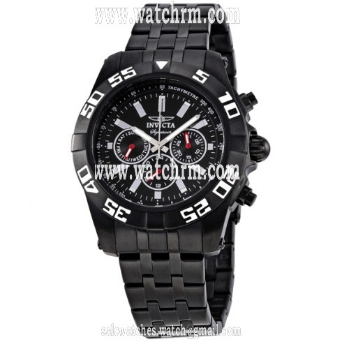 Invicta Signature II Chronograph Black Dial Black Ion-Plated Men's Watch 7304