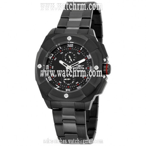 Invicta Signature II Chronograph Black Dial Black PVD Men's Watch 7300