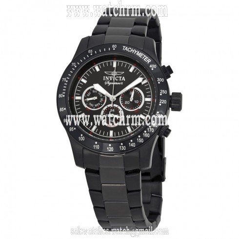 Invicta Signature II Chronograph Black Dial Black PVD Steel Men's Watch 7352