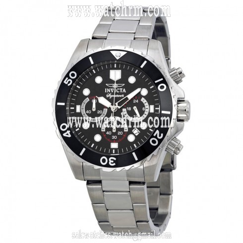 Invicta Signature II Chronograph Black Dial Steel Men's Watch 7366
