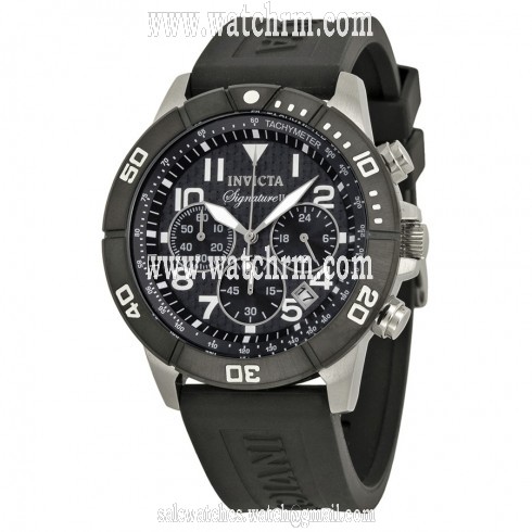 Invicta Signature II Chronograph Black Rubber Men's Watch 7348