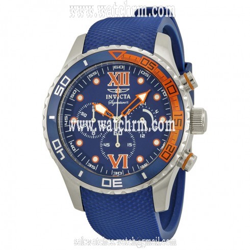 Invicta Signature II Chronograph Blue Dial Stainless Steel Men's Watch 7501