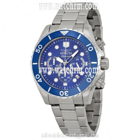 Invicta Signature II Chronograph Blue Dial Stianless Steel Men's Watch 7367
