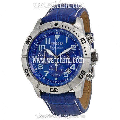 Invicta Signature II Chronograph Blue Leather Men's Watch 7282