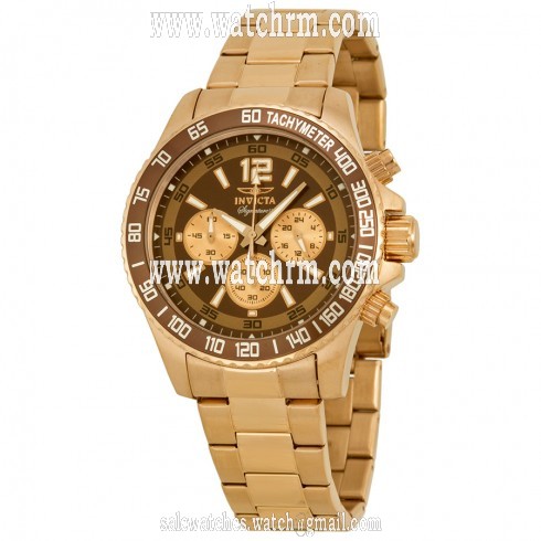 Invicta Signature II Chronograph Brown Dial Rose Gold-tone Men's Watch 7411