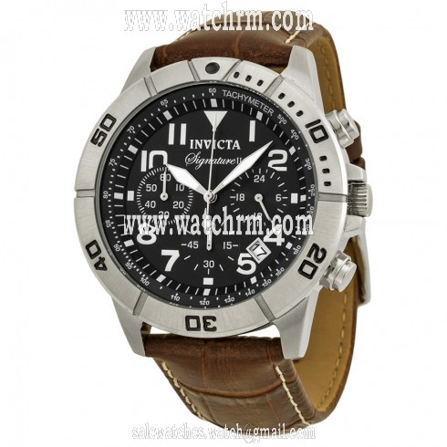 Invicta Signature II Chronograph Brown Leather Men's Watch 7281