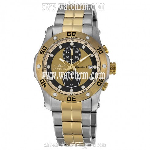Invicta Signature II Chronograph Gold Dial Two-tone Men's Watch 7384
