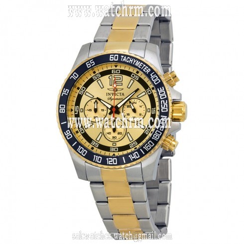 Invicta Signature II Chronograph Gold Dial Two-tone Men's Watch 7408