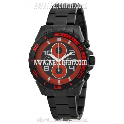 Invicta Signature II Chronograph Red & Black Dial Black Ion-plated Men's Watch 7393