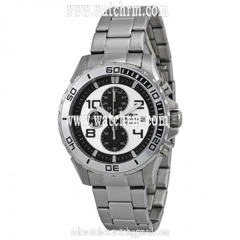 Invicta Signature II Chronograph Silver-tone and Black Dial Stainless Steel Men's Watch 7388
