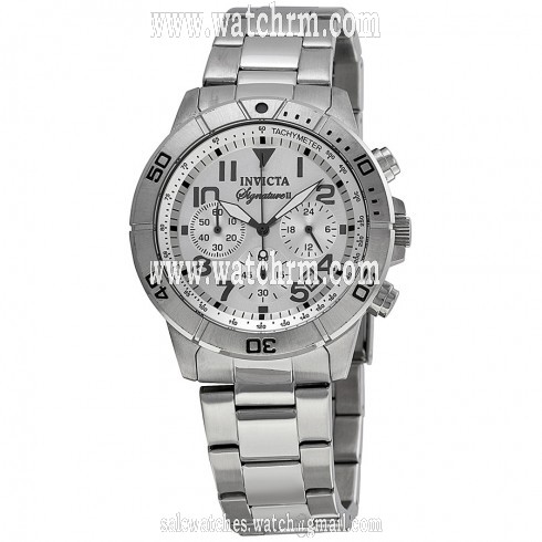Invicta Signature II Chronograph Tachymeter Silver Dial Men's Watch 7350