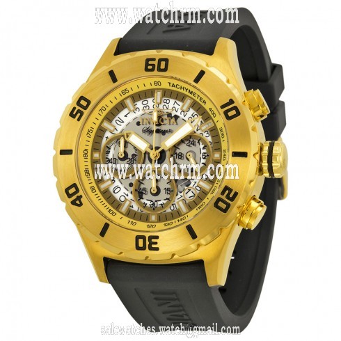 Invicta Signature II Chronograph White Dial Gold-tone Men's Watch 7379