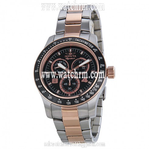 Invicta Signature II Multi-Function Tachymeter Rose Gold Two-tone Men's Watch 7308