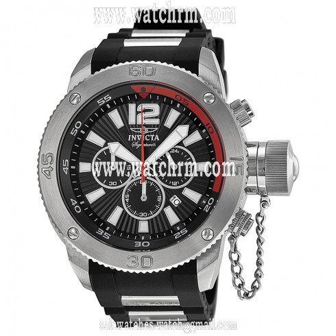 Invicta Signature II Russian Diver Black Dial Chronograph Men's Watch 7422