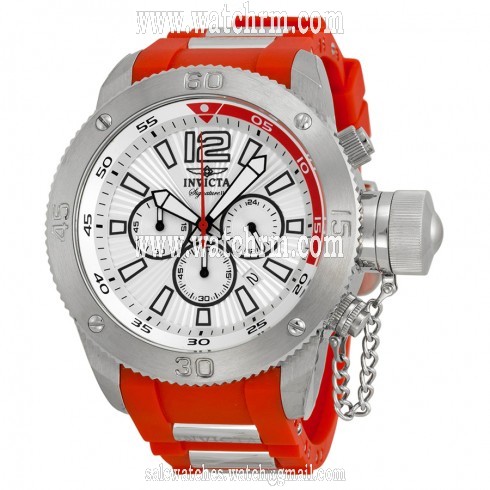Invicta Signature II Russian Diver White Dial Chronograph Men's Watch 7424