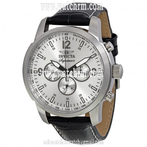 Invicta Signature II Silver Dial Quartz Stainless Steel Men's Watch 7338