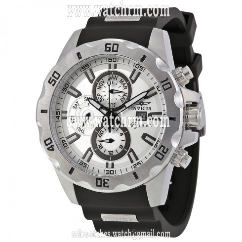 Invicta Signature II Silver-tone Dial GMT Stainless Steel Men's Watch 7480