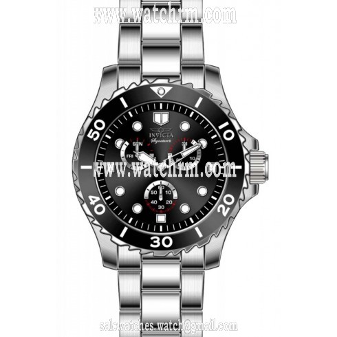 Invicta Signature Lupah Baby Multi-Function Black Dial Stainless Steel Men's Watch 7024