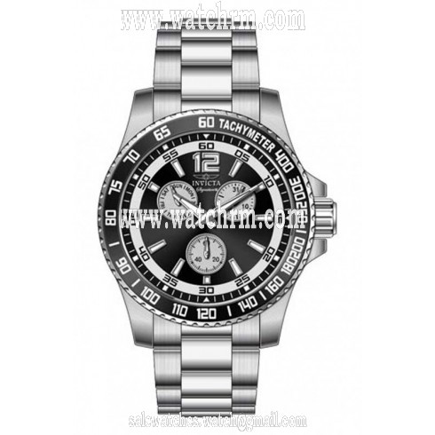 Invicta Signature Multi-Function Black Dial Stainless Steel Men's Watch 7005
