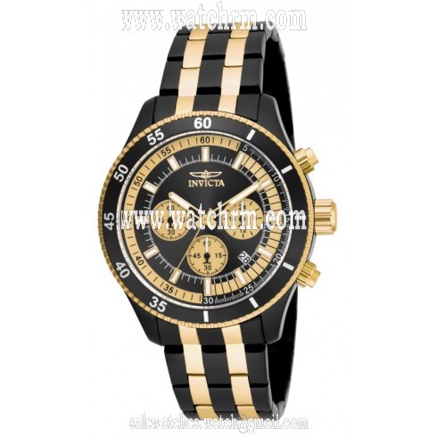 Invicta Specialty Black and Gold-Tone Stainless Steel Men's Watch 18056