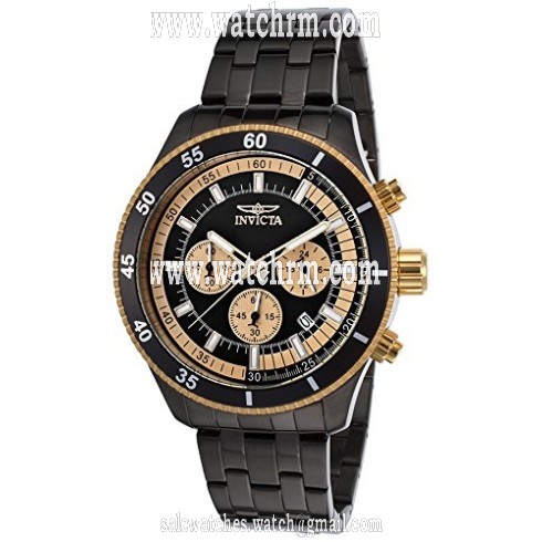Invicta Specialty Black and Rose Dial Gunmetal Ion-plated Men's Watch 17738