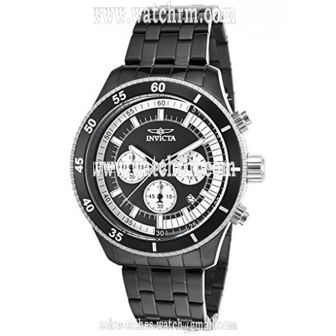 Invicta Specialty Black and Silver Dial Gunmetal Ion-plated Men's Watch 17737