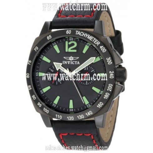 Invicta Specialty Black Dial Black Ion-plated Stainless Steel Men's Watch 0857
