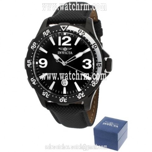 Invicta Specialty Black Dial Black IP Stainless Steel Men's Watch 12125