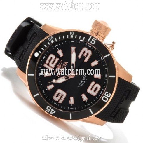 Invicta Specialty Black Dial Black Polyurethane Men's Watch 1673
