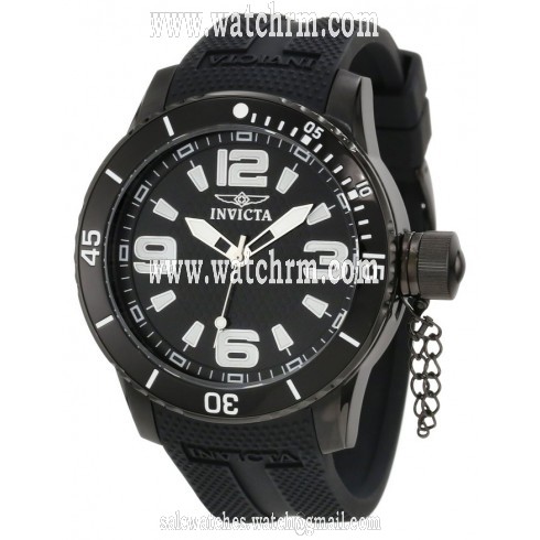 Invicta Specialty Black Dial Black Polyurethane Men's Watch 1674