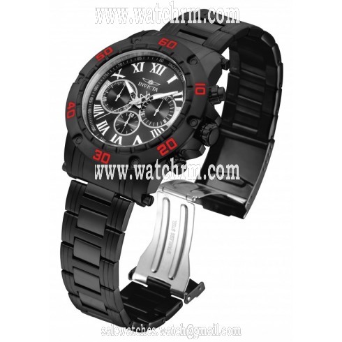 Invicta Specialty Black Dial Black Stainless Steel Men's Chronograph Watch 19706